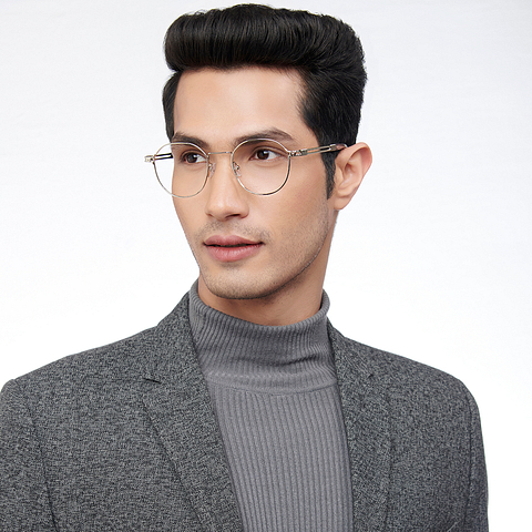 John Jacobs Online Silver Full Rim Round left side