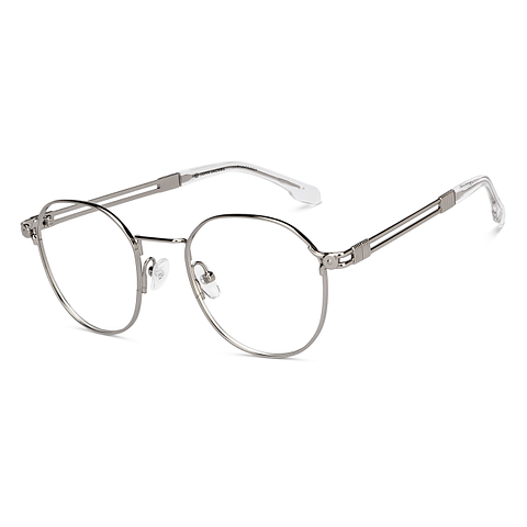 John Jacobs Online Silver Full Rim Round left side