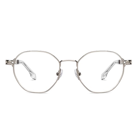 John Jacobs Silver Full Rim Square left side