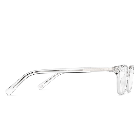 John Jacobs Crystal Transparent Full Rim Rectangle left side
