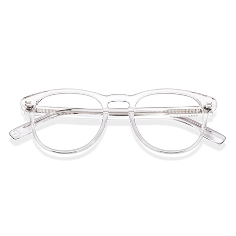 John Jacobs Crystal Transparent Full Rim Round left side