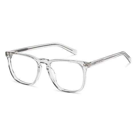 John Jacobs Crystal Transparent Full Rim Square left side