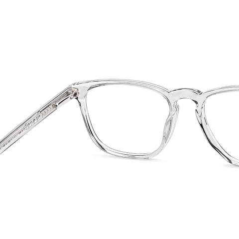 John Jacobs Crystal Transparent Full Rim Square left side