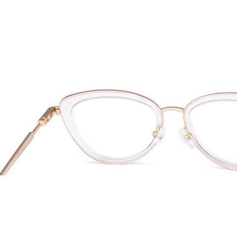 John Jacobs Gold Full Rim Cat Eye right side