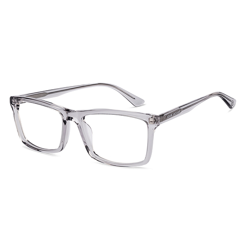 John Jacobs Gray Transparent Full Rim Rectangle left side