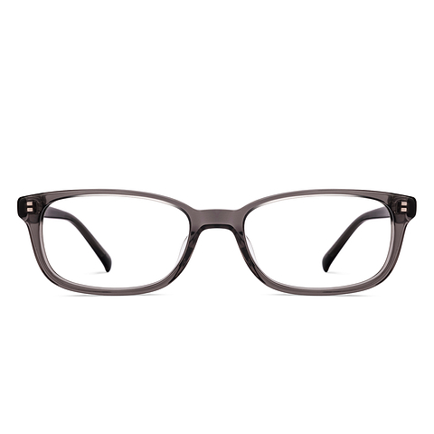 John Jacobs Gray Transparent Full Rim Rectangle right side