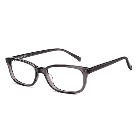 John Jacobs Gray Transparent Full Rim Rectangle left side