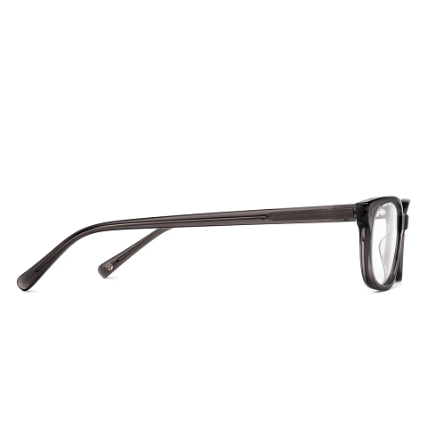 John Jacobs Gray Transparent Full Rim Rectangle left side