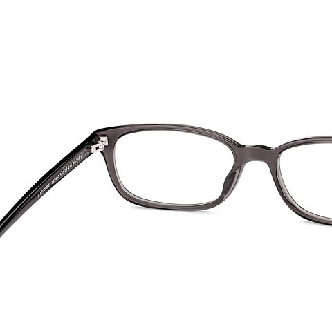 John Jacobs Gray Transparent Full Rim Rectangle right side