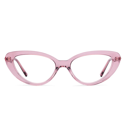 John Jacobs Pink Transparent Full Rim Cat Eye right side