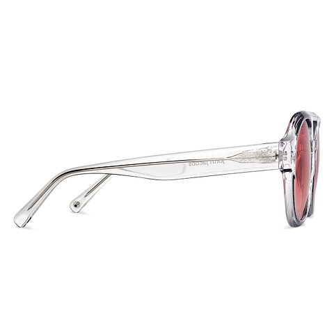 John Jacobs Crystal Transparent Full Rim Round left side