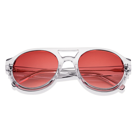 John Jacobs Crystal Transparent Full Rim Round left side