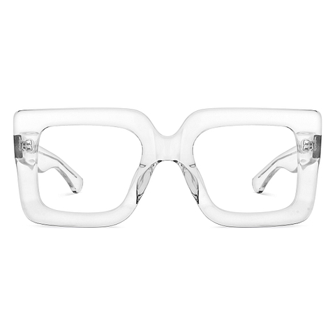 John Jacobs Online Crystal Transparent Full Rim Square left side