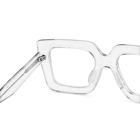 John Jacobs Online Crystal Transparent Full Rim Square right side