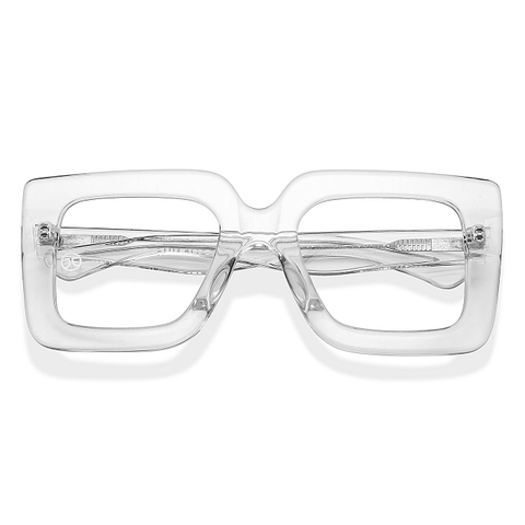 John Jacobs Online Crystal Transparent Full Rim Square left side