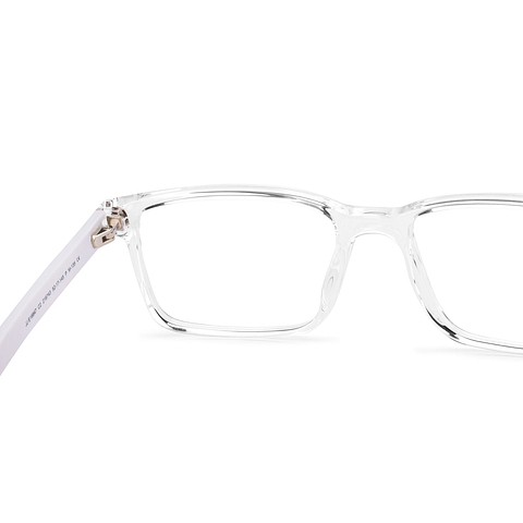 tr-c7003 (ホワイト) Buy Transparent White Grey Full Rim Rectangle John Jacobs TR Flex