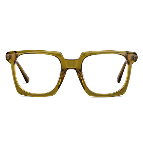 John Jacobs Online Green Transparent Full Rim Square left side