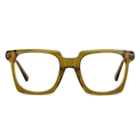 John Jacobs Online Yellow Green Transparent Full Rim Square left side