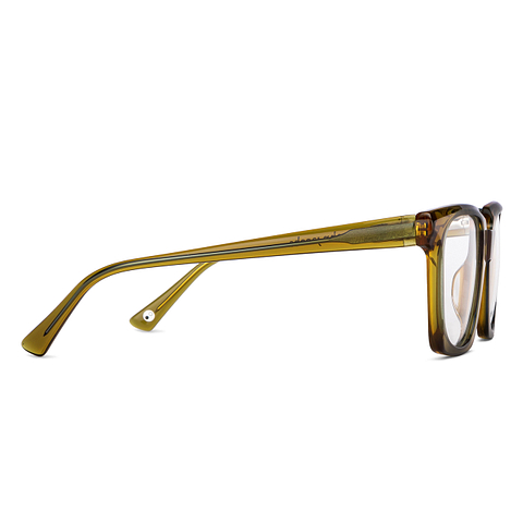 John Jacobs Online Green Transparent Full Rim Square left side