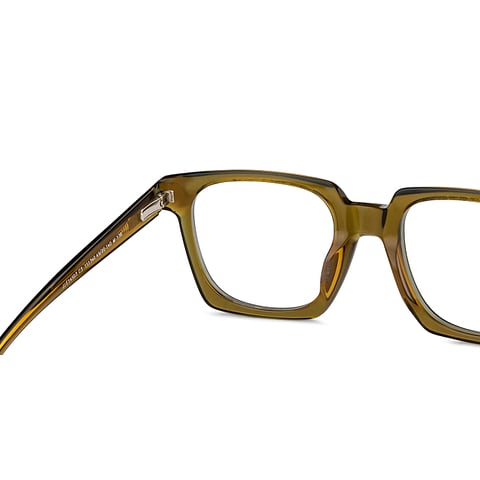 John Jacobs Online Yellow Green Transparent Full Rim Square right side