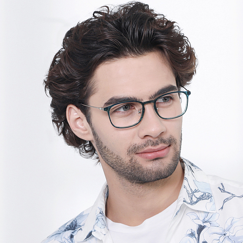 John Jacobs Online Green Full Rim Rectangle right side