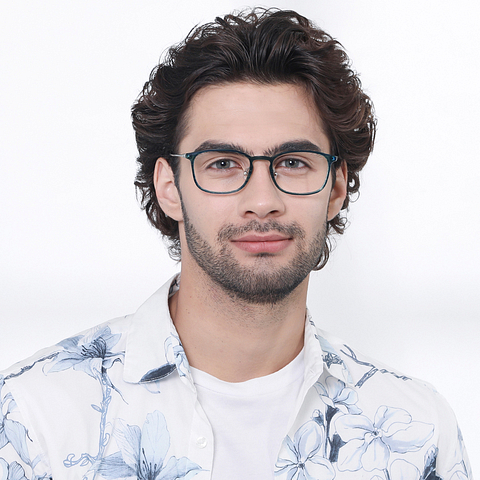 John Jacobs Online Green Full Rim Rectangle left side