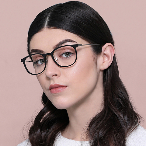 John Jacobs Black Full Rim Square right side