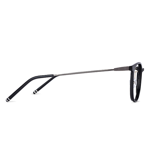 John Jacobs Black Full Rim Square right side