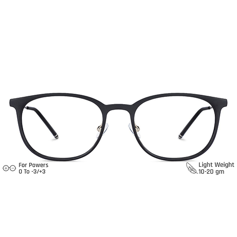 John Jacobs Black Full Rim Square left side