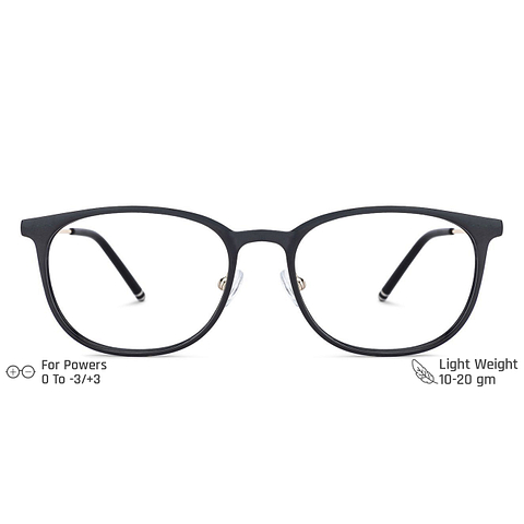 John Jacobs Black Full Rim Square left side