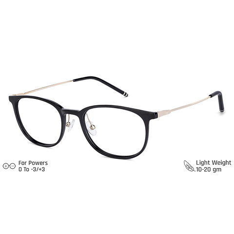 John Jacobs Black Full Rim Square right side