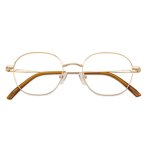 John Jacobs Online Gold Full Rim Hexagonal left side