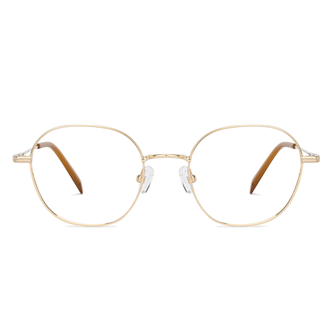 John Jacobs Online Gold Full Rim Hexagonal left side