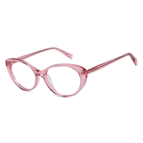 John Jacobs Online Pink Transparent Full Rim Cat Eye right side