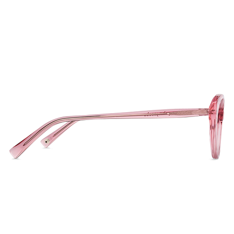 John Jacobs Online Pink Transparent Full Rim Cat Eye right side