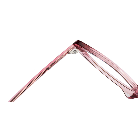 John Jacobs Online Pink Transparent Full Rim Cat Eye left side