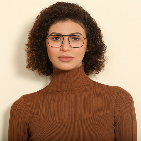 John Jacobs Online Black Full Rim Square left side