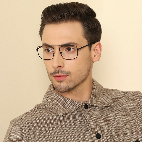 John Jacobs Online Black Full Rim Square left side