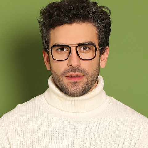 John Jacobs Light Brown Full Rim Square right side