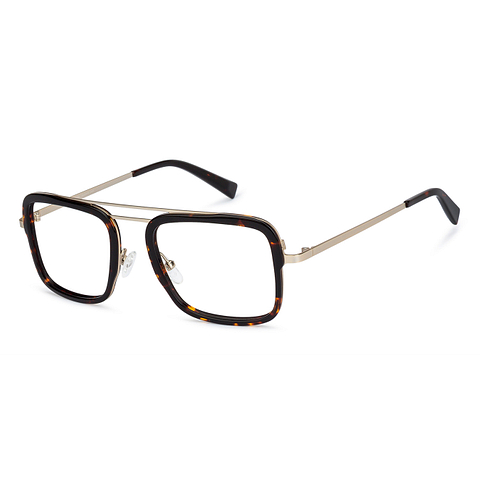 John Jacobs Light Brown Full Rim Square left side