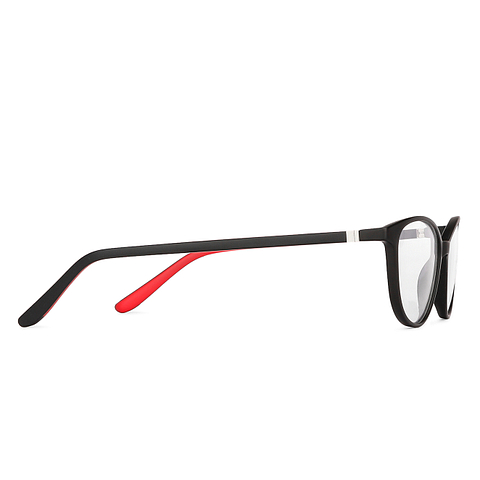 John Jacobs Black Full Rim Cat Eye left side