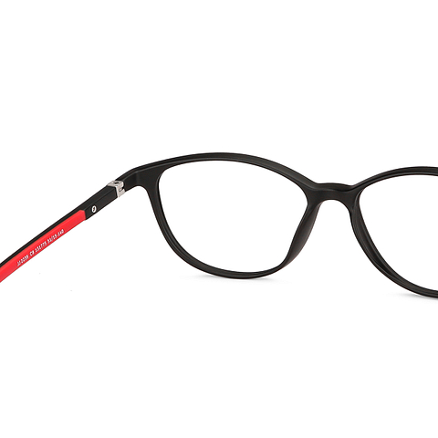 John Jacobs Black Full Rim Cat Eye right side