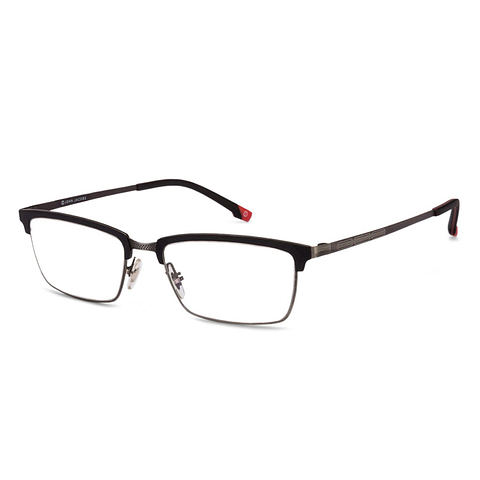 John Jacobs Online Pro Titanium Black Half Rim Rectangle right side