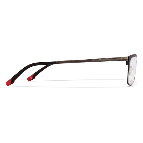 John Jacobs Online Pro Titanium Black Half Rim Rectangle right side