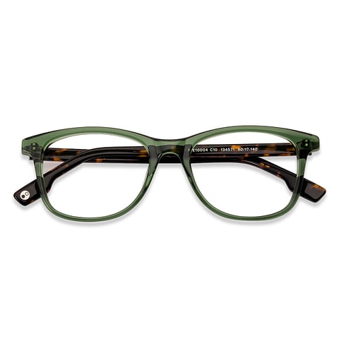 John Jacobs Green Transparent Full Rim Square right side