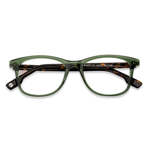 John Jacobs Online Green Transparent Full Rim Wayfarer right side