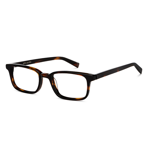 John Jacobs Brown Tortoise Full Rim Rectangle right side