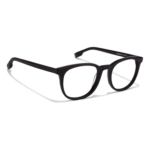 John Jacobs Black Full Rim Round left side