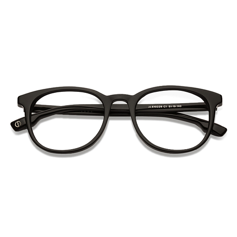 John Jacobs Black Full Rim Round right side