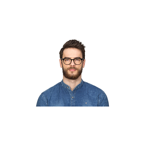 John Jacobs Black Full Rim Round left side
